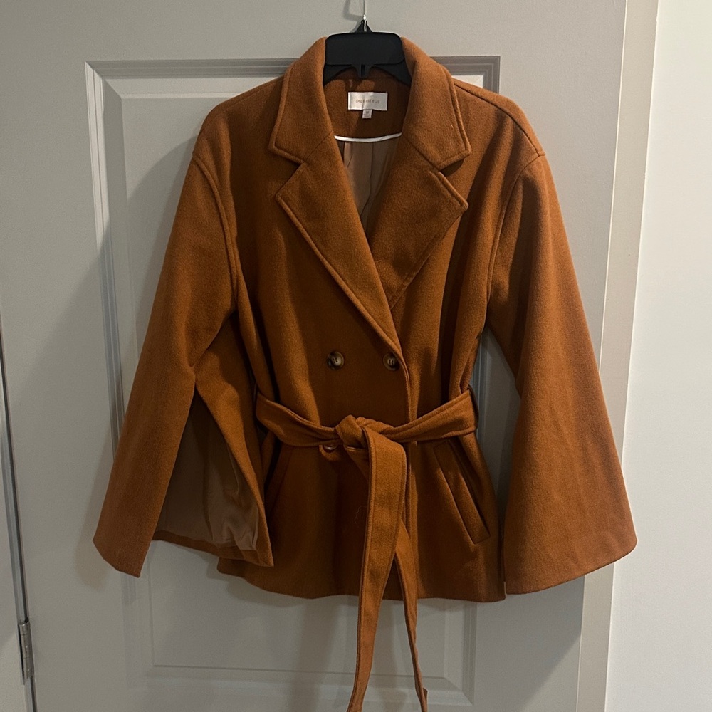 Skies Are Blue Rust Trench Coat